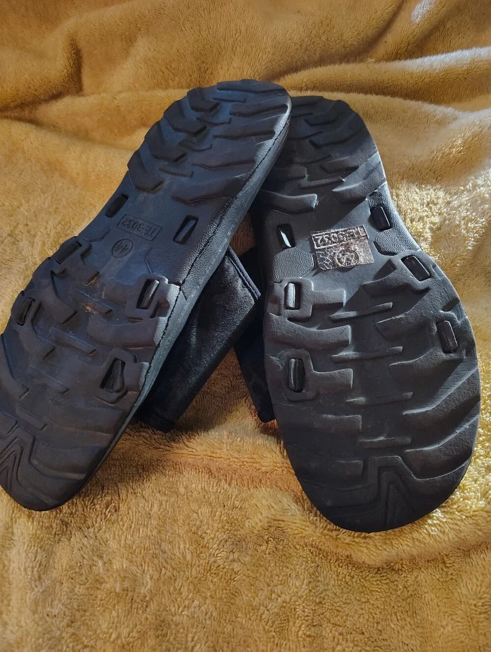 Black Slide Sandals with Light Blue NC Logo